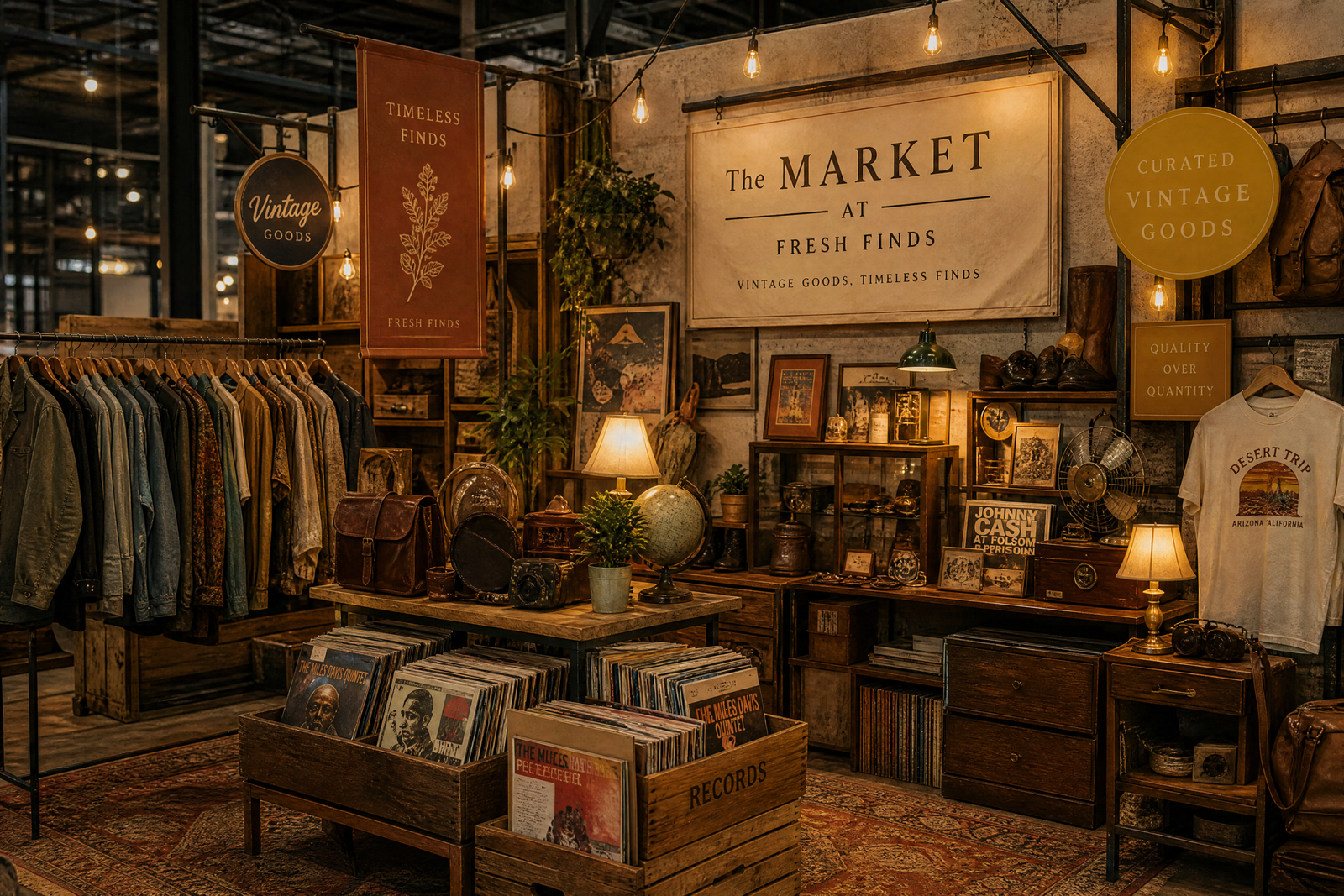 Curated vintage clothing and collectibles