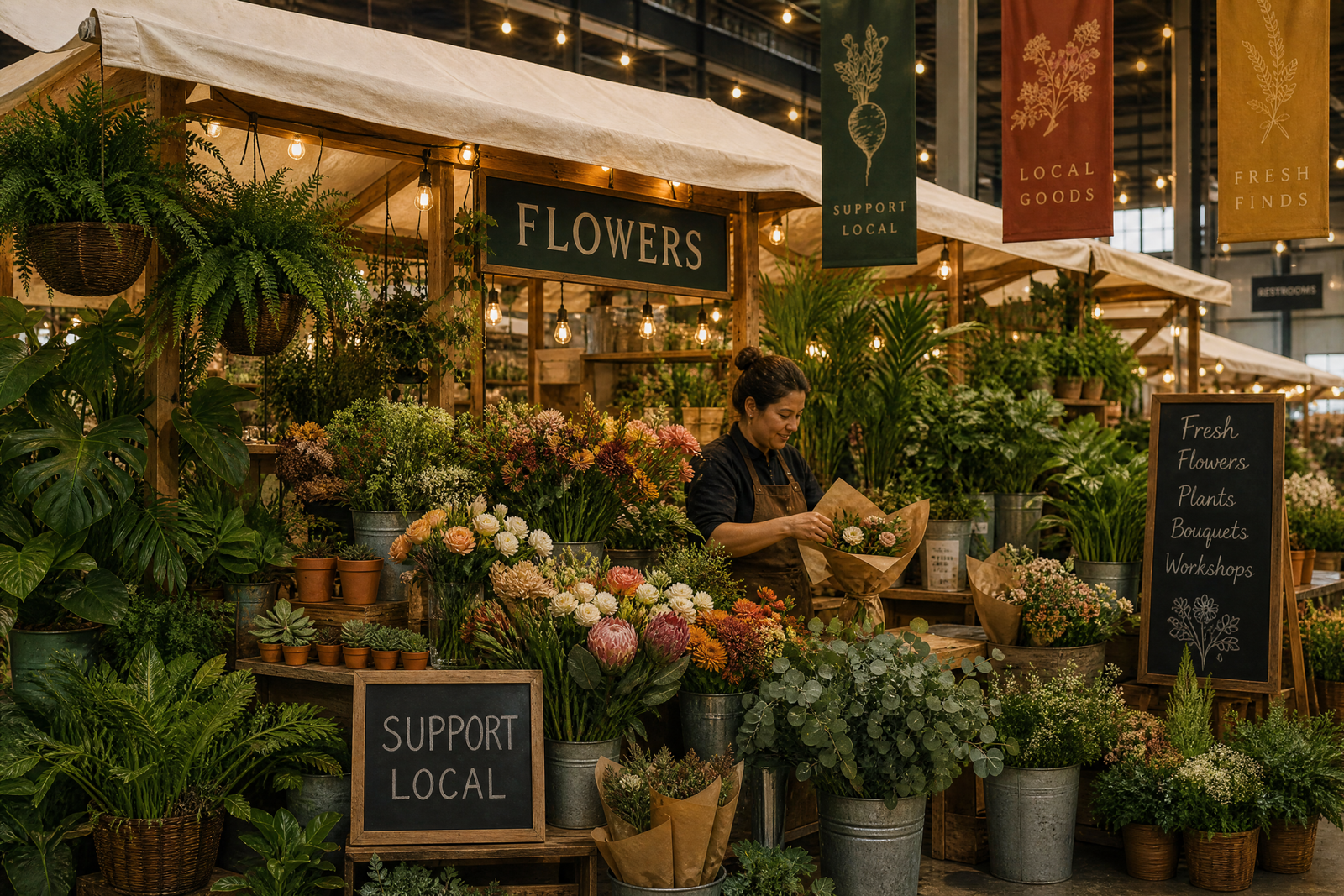 Fresh plants and seasonal flowers